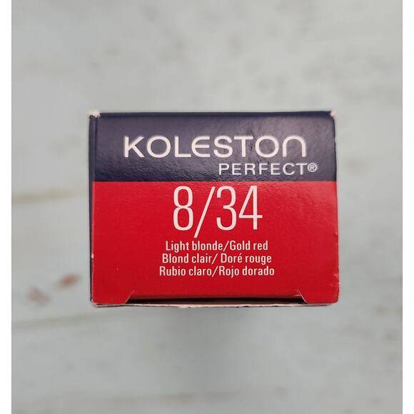 Wella Koleston Perfect 8/34 Light Blonde/Gold Red Permanent Creme Hair Color 2oz - Picture 2 of 5